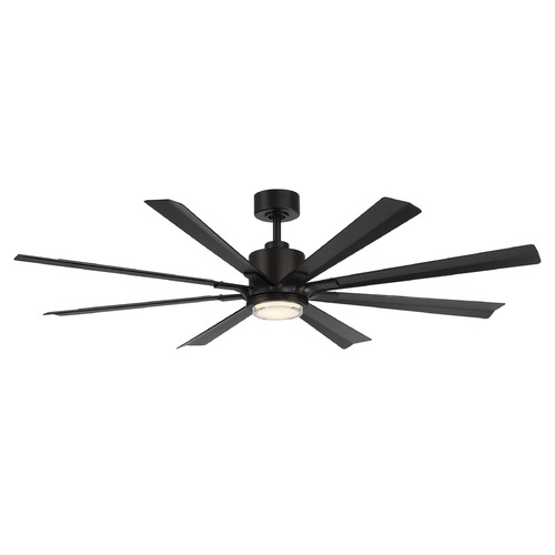 Modern Forms by WAC Lighting Modern Forms Size Matters Matte Black LED Ceiling Fan with Light FR-W2403-65L-MB