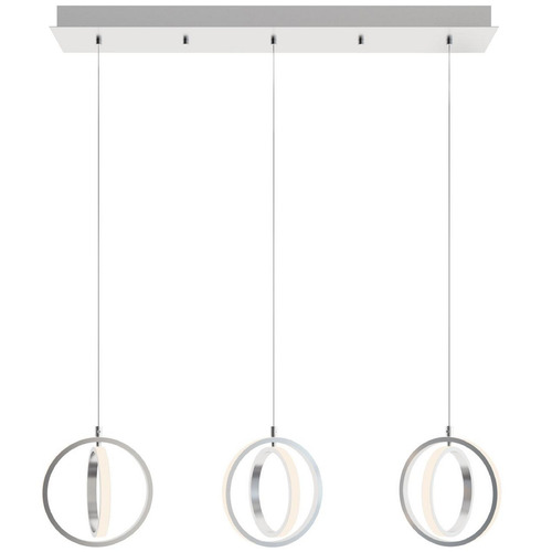 Afx Lighting Lock Satin Nickel LED Multi-Light Pendant