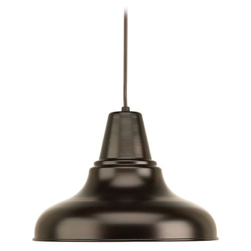 Farmhouse Barn Light Outdoor Hanging Light in Bronze District by Progress Lighting