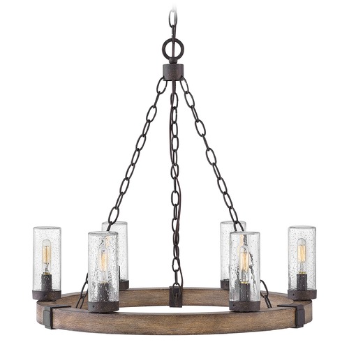 Hinkley Sawyer Sequoia & Iron Rust LED Outdoor Hanging Light by Hinkley Lighting 29206SQ-LL