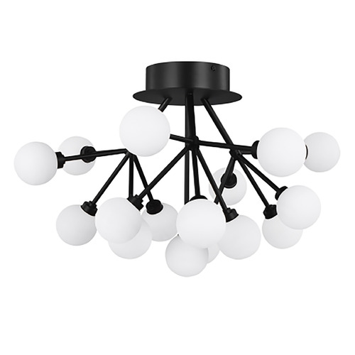 Mara LED Flush Mount in Matte Black by Visual Comfort Modern