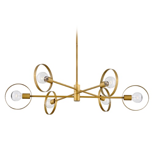 Hinkley Desi 42-Inch 6-Light Chandelier in Lacquered Brass by Hinkley Lighting 37296LCB