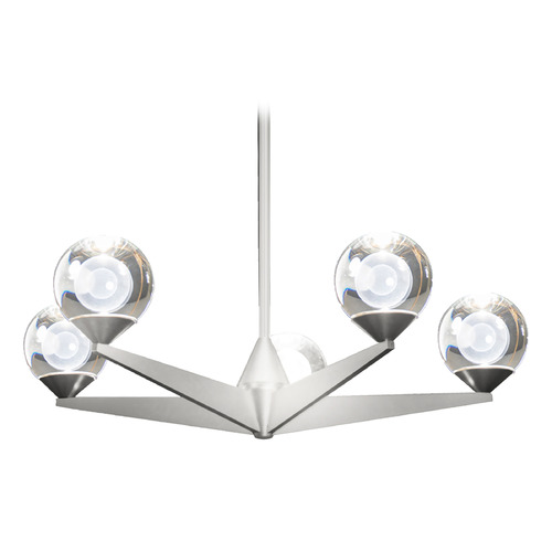 Modern Forms by WAC Lighting Double Bubble Satin Nickel LED Chandelier by Modern Forms PD-82024-SN