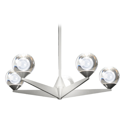 Double Bubble Satin Nickel LED Chandelier by Modern Forms