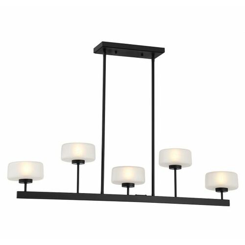 Savoy House Falster 5-Light LED Linear Chandelier in Matte Black by Savoy House 1-5407-5-89