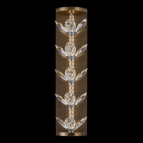 Allegri Crystal Petalo Winter Brass LED Sconce