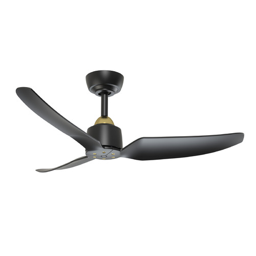 Kuzco Lighting Hugo Brushed Gold & Matte Black Ceiling Fan Without Light