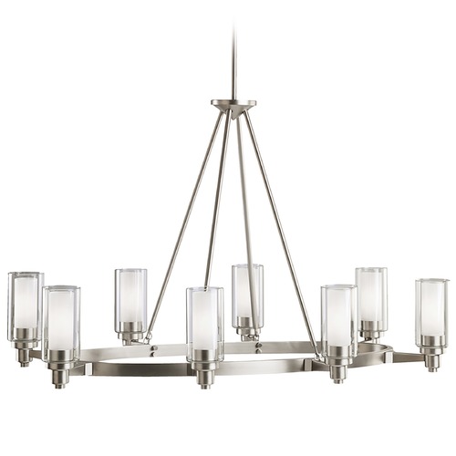 Circolo 36.50-Inch Oval Chandelier in Brushed Nickel by Kichler Lighting