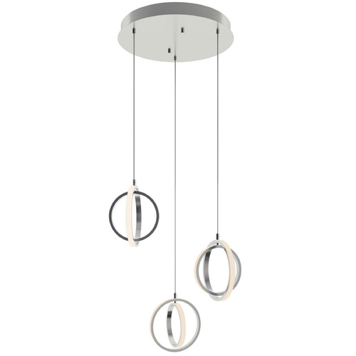 Afx Lighting Lock Satin Nickel LED Multi-Light Pendant