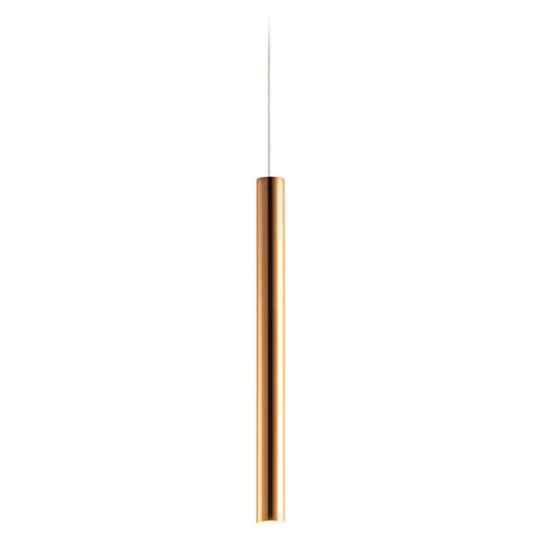 Flute 12-Inch LED Pendant in Rose Gold by ET2 Lighting