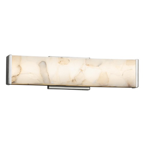 Justice Design Group Latitude Polished Chrome LED Vertical Bathroom Light