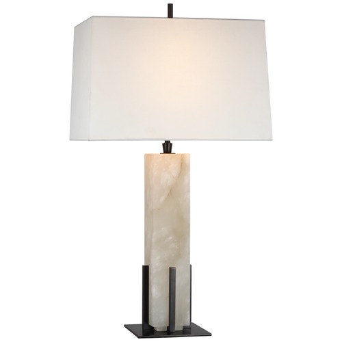 Visual Comfort Signature Collection Thomas OBrien Gironde Lamp in Alabaster & Bronze by Visual Comfort Signature TOB3920ALBBZL