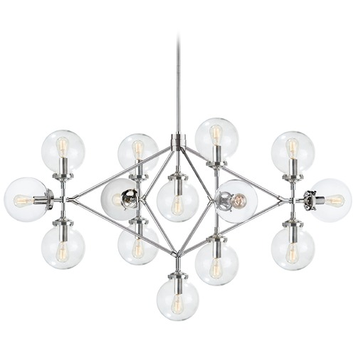 Visual Comfort Signature Collection Ian K. Fowler Bistro Chandelier in Polished Nickel by Visual Comfort Signature S5024PNCG