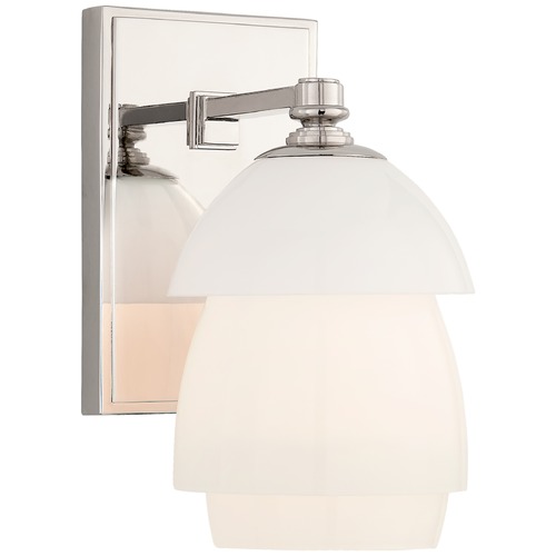 Visual Comfort Signature Collection Thomas OBrien Whitman Sconce in Polished Nickel by Visual Comfort Signature TOB2111PNWG