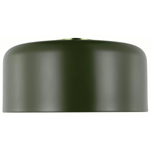 Visual Comfort Studio Collection Malone Olive & Satin Brass Flushmount Light