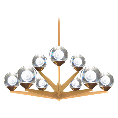 Double Bubble Aged Brass LED Chandelier by Modern Forms