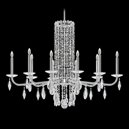 Schonbek Worldwide Lighting Siena Polished Stainless Steel Crystal Chandelier