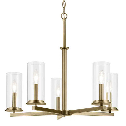 Kichler Lighting Crosby Natural Brass Chandelier