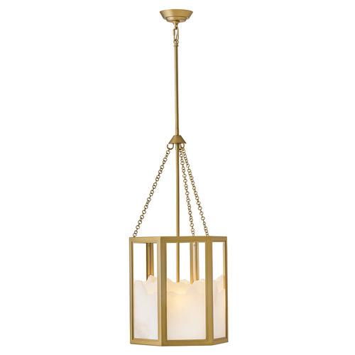 Veleta 31.75-Inch High Pendant in Lacquered Brass by Fredrick Ramond