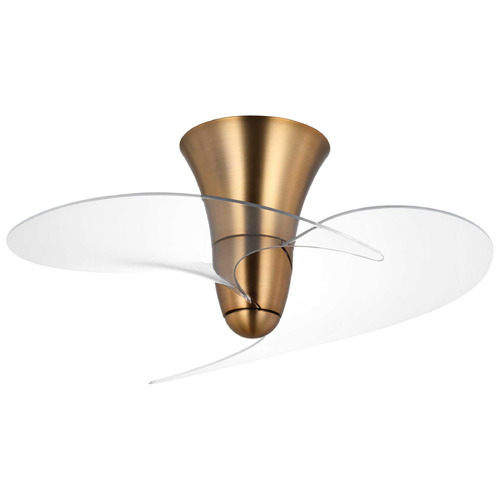 Progress Lighting Beal Vintage Brass Ceiling Fan Without Light