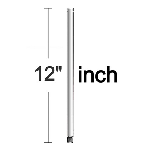 12-Inch Downrod in Titanium by Visual Comfort & Co Fan Collection