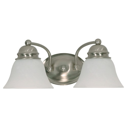 Empire Brushed Nickel Bathroom Light by Nuvo Lighting