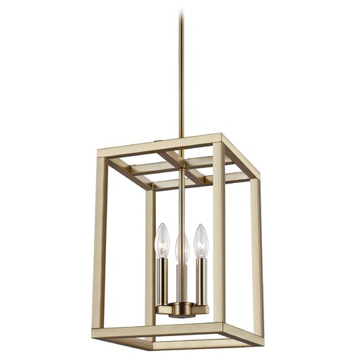 Generation Lighting Moffet Street 10.50-Inch Pendant in Satin Brass by Generation Lighting 5134503-848