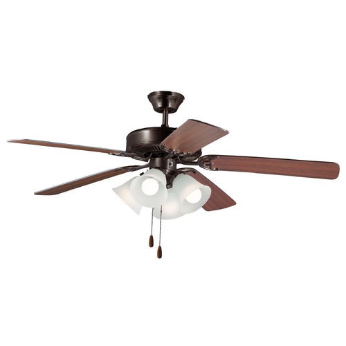 Maxim Lighting Basic-Max Oil Rubbed Bronze / Walnut / Pecan LED Ceiling Fan by Maxim Lighting 89907FTOIWP