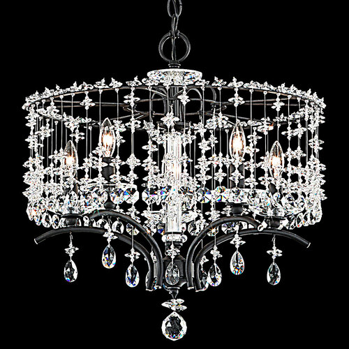 Bella Rose Ferro Black Crystal Chandelier by Schonbek Lighting