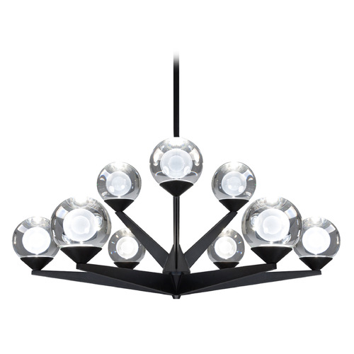 Modern Forms by WAC Lighting Double Bubble Black LED Chandelier by Modern Forms PD-82027-BK