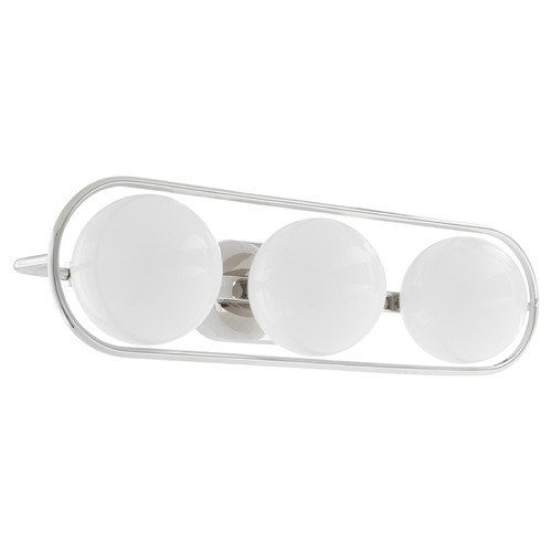 Quorum Lighting Belmont Polished Nickel Bathroom Light by Quorum Lighting 5137-3-62