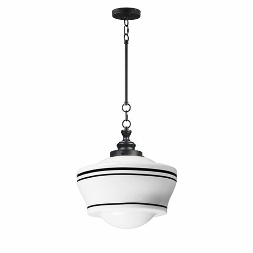 Eureka 15.75-Inch Pendant in Black by Maxim Lighting
