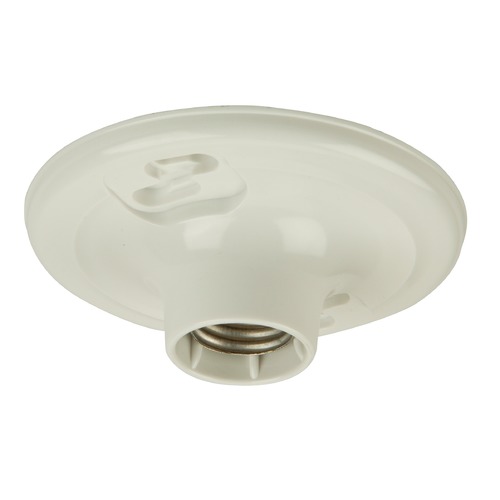 Craftmade Lighting 4-Inch Ceiling Lamp Holder in White by Craftmade Lighting K212-P