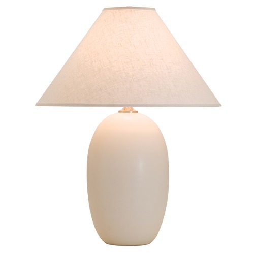 Scatchard Stoneware White Matte Table Lamp by House of Troy Lighting