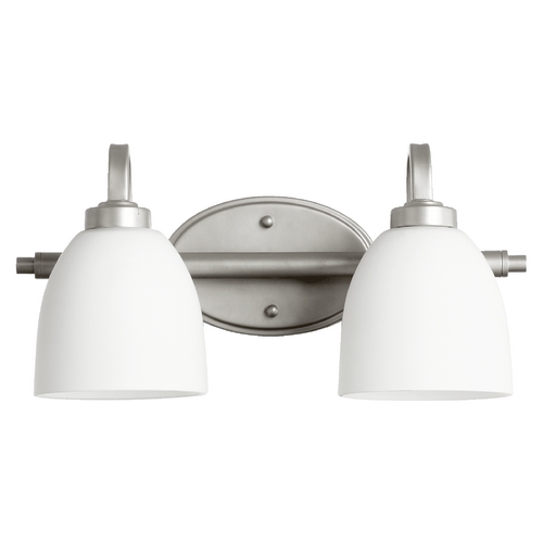 Quorum Lighting Reyes Classic Nickel Bathroom Light by Quorum Lighting 5060-2-64