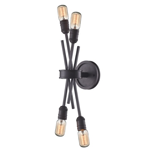 Elk Lighting Mid-Century Modern Sconce Oiled Rubbed Bronze Xenia by Elk Lighting 66910/4