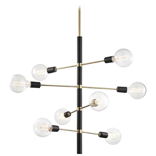 Astrid Chandelier in Brass & Black by Mitzi by Hudson Valley