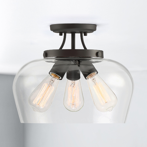 Octave 13-Inch Semi-Flush Mount in English Bronze by Savoy House