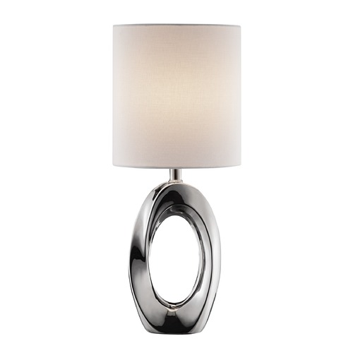 Lite Source Lighting Lite Source Clover Chrome Table Lamp with Cylindrical Shade LS-23183