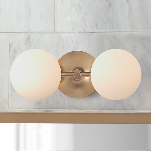 Fleming Aged Brass LED Bathroom Light by Hudson Valley Lighting