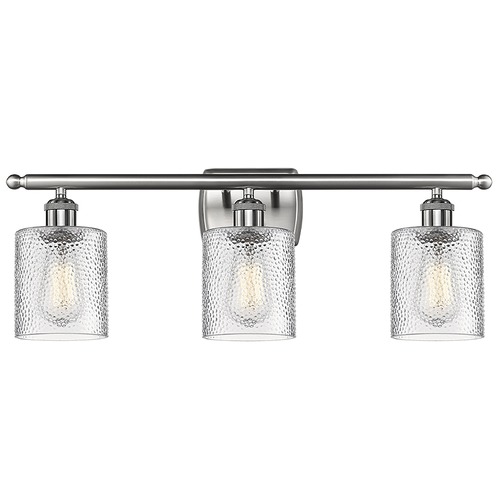 Innovations Lighting Cobbleskill Brushed Satin Nickel Bathroom Light by Innovations Lighting 516-3W-SN-G112