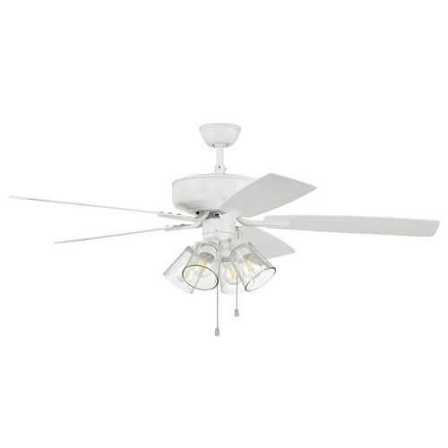 Pro Plus 104 52-Inch LED Fan in White by Craftmade Lighting
