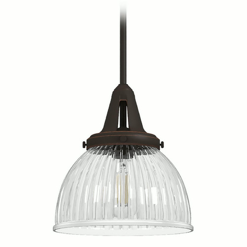 Hunter Fan Company Cypress Grove Onyx Bengal Mini-Pendant Light with Bowl / Dome Shade