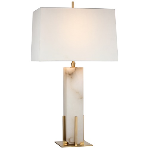 Thomas OBrien Gironde Lamp in Alabaster & Brass by Visual Comfort Signature
