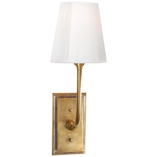 Visual Comfort Signature Collection Thomas OBrien Hulton Sconce in Brass by Visual Comfort Signature TOB2190HABWG