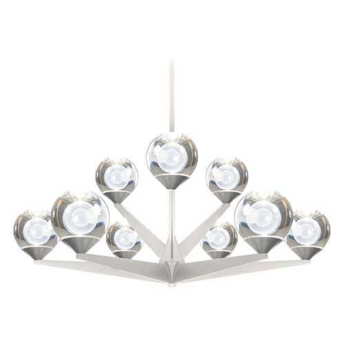 Modern Forms by WAC Lighting Double Bubble Satin Nickel LED Chandelier by Modern Forms PD-82027-SN