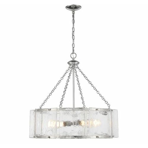 Genry 5-Light Pendant in Polished Nickel by Savoy House