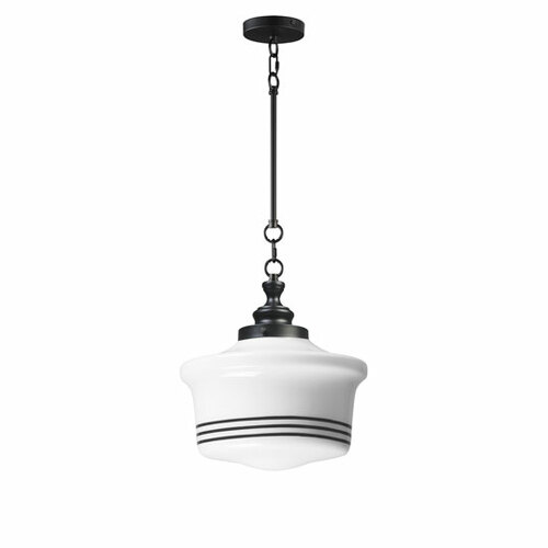 Eureka 13.75-Inch Pendant in Black by Maxim Lighting