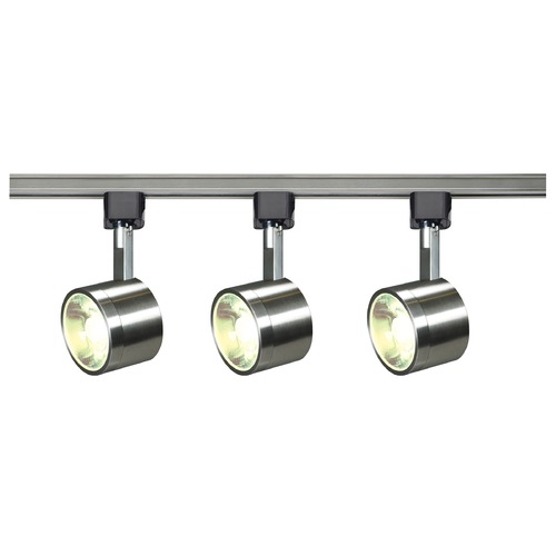 LED Track Light Kit H-Track Brushed Nickel 3000K by Nuvo Lighting