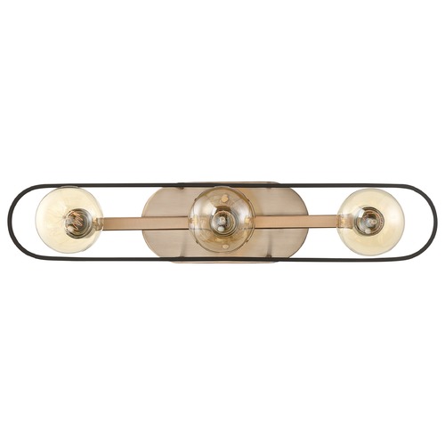 Chassis Copper Brushed Brass & Matte Black Bathroom Light by Nuvo Lighting